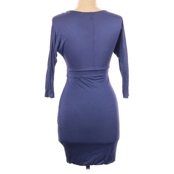 H&M 3/4 Sleeve Dress in Stormy Blue Size 6 - Picture 3 of 8